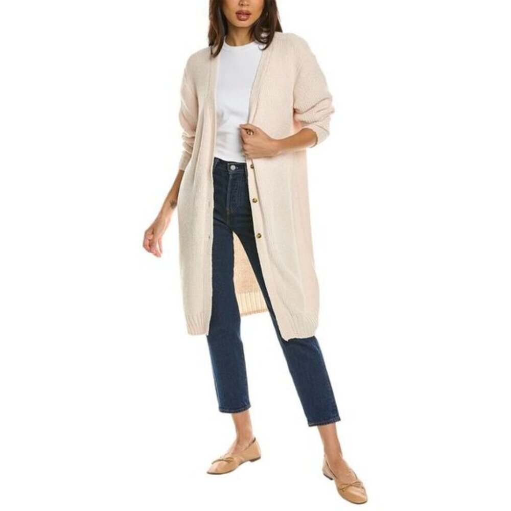 NWT Chaser Womens Size Medium Cappuccino Longline Chenille Cardigan Sweater NEW